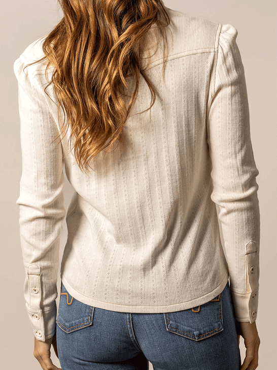 Kimes Ranch ISABEL Womens Pointelle Shirt Pristine