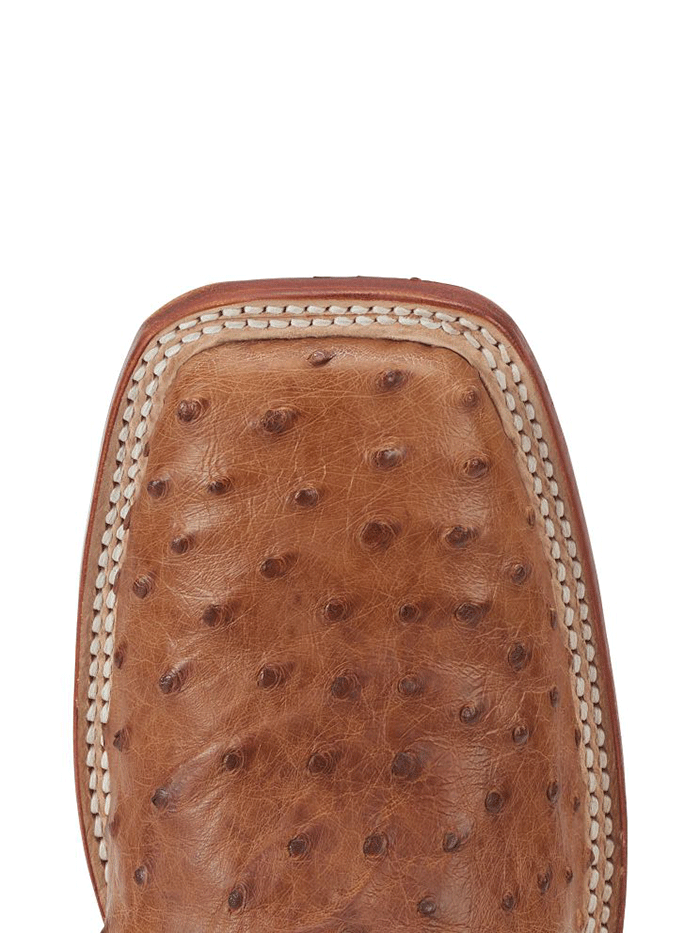 Justin 8516 Mens Truman Full Quill Ostrich Boot Cognac side / front view pair. If you need any assistance with this item or the purchase of this item please call us at five six one seven four eight eight eight zero one Monday through Saturday 10:00a.m EST to 8:00 p.m EST