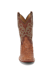 Justin 8516 Mens Truman Full Quill Ostrich Boot Cognac front view. If you need any assistance with this item or the purchase of this item please call us at five six one seven four eight eight eight zero one Monday through Saturday 10:00a.m EST to 8:00 p.m EST