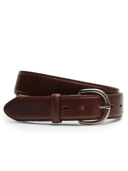 Justin C53717 Mens Classic Western Belt Dark Brown front view. If you need any assistance with this item or the purchase of this item please call us at five six one seven four eight eight eight zero one Monday through Saturday 10:00a.m EST to 8:00 p.m EST