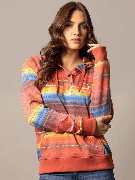 Kimes Ranch KENZIE Womens Hoodie Red front view. If you need any assistance with this item or the purchase of this item please call us at five six one seven four eight eight eight zero one Monday through Saturday 10:00a.m EST to 8:00 p.m EST