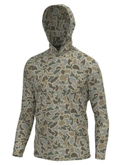 Local Boy Outfitters L1400084-LFS Mens Heather Blend Hoddie Localflage Sand front view. If you need any assistance with this item or the purchase of this item please call us at five six one seven four eight eight eight zero one Monday through Saturday 10:00a.m EST to 8:00 p.m EST
