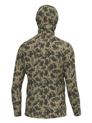 Local Boy Outfitters L1400084-RTC Mens Heather Blend Hoddie Retro Camo back view. If you need any assistance with this item or the purchase of this item please call us at five six one seven four eight eight eight zero one Monday through Saturday 10:00a.m EST to 8:00 p.m EST