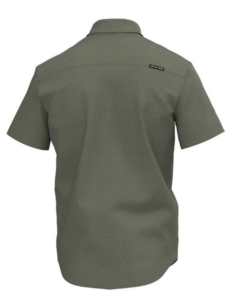 Local Boy Outfitters L1500050-OSH Lowcountry Button Down Shirt Olive Shoal back view. If you need any assistance with this item or the purchase of this item please call us at five six one seven four eight eight eight zero one Monday through Saturday 10:00a.m EST to 8:00 p.m EST