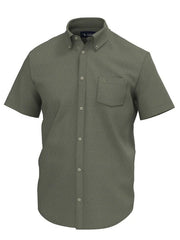 Local Boy Outfitters L1500050-OSH Lowcountry Button Down Shirt Olive Shoal front view. If you need any assistance with this item or the purchase of this item please call us at five six one seven four eight eight eight zero one Monday through Saturday 10:00a.m EST to 8:00 p.m EST