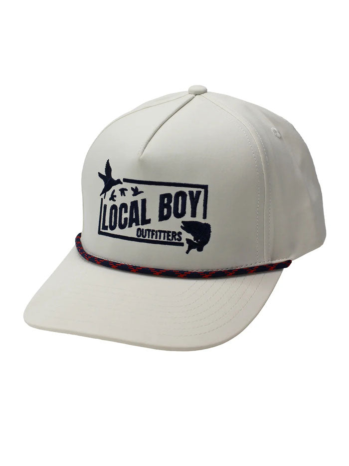 Local Boy Outfitters L3000442-STO Mens Cast & Blast 2.0 High Crown Rope Hat Stone front view. If you need any assistance with this item or the purchase of this item please call us at five six one seven four eight eight eight zero one Monday through Saturday 10:00a.m EST to 8:00 p.m EST
