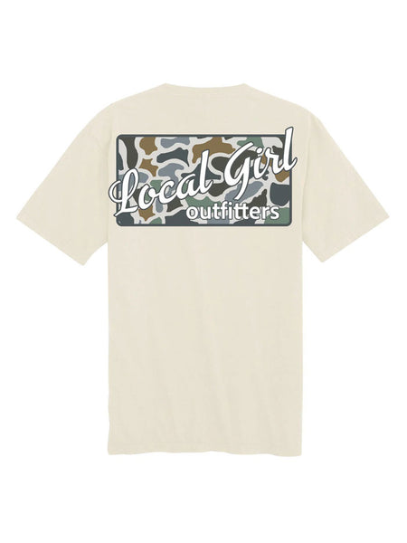 Local Girl Outfitters L5100043-IVY Womens LG LCF Bluff Plate SS Tee Ivory back view. If you need any assistance with this item or the purchase of this item please call us at five six one seven four eight eight eight zero one Monday through Saturday 10:00a.m EST to 8:00 p.m EST