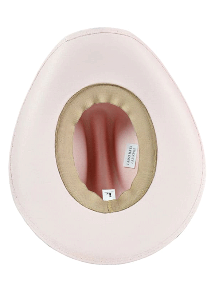 Lasso Hats LAR KE P2H Cowgirl Heart Canvas Hat Pink side / front view. If you need any assistance with this item or the purchase of this item please call us at five six one seven four eight eight eight zero one Monday through Saturday 10:00a.m EST to 8:00 p.m EST