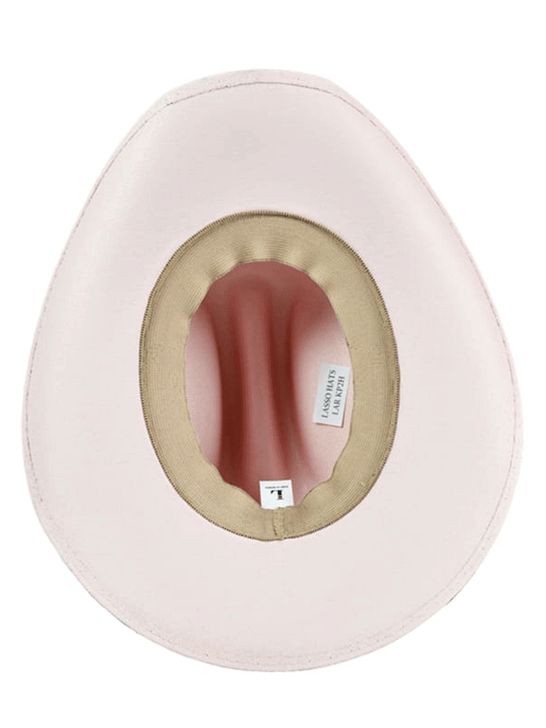 Lasso Hats LAR KE P2H Cowgirl Heart Canvas Hat Pink inside view. If you need any assistance with this item or the purchase of this item please call us at five six one seven four eight eight eight zero one Monday through Saturday 10:00a.m EST to 8:00 p.m EST