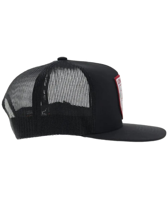 Hooey LS032T-BK LONE STAR Trucker Hat Black side view. If you need any assistance with this item or the purchase of this item please call us at five six one seven four eight eight eight zero one Monday through Saturday 10:00a.m EST to 8:00 p.m EST