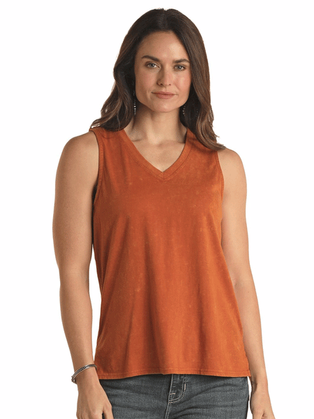 Panhandle LW20T02873 Ladies Hi Low Tank Rust front view. If you need any assistance with this item or the purchase of this item please call us at five six one seven four eight eight eight zero one Monday through Saturday 10:00a.m EST to 8:00 p.m EST