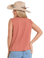 Panhandle LW21T08438-CPR Ladies Studded Jersey Tee Copper back view. If you need any assistance with this item or the purchase of this item please call us at five six one seven four eight eight eight zero one Monday through Saturday 10:00a.m EST to 8:00 p.m EST
