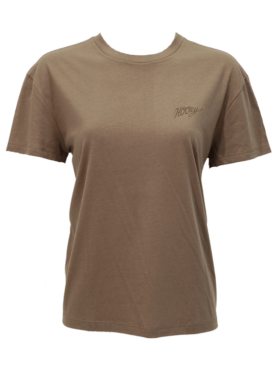 Hooey HT1900BR Womens Concho T-Shirt Shitake Brown front view. If you need any assistance with this item or the purchase of this item please call us at five six one seven four eight eight eight zero one Monday through Saturday 10:00a.m EST to 8:00 p.m EST