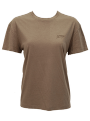 Hooey HT1900BR Womens Concho T-Shirt Shitake Brown front view. If you need any assistance with this item or the purchase of this item please call us at five six one seven four eight eight eight zero one Monday through Saturday 10:00a.m EST to 8:00 p.m EST