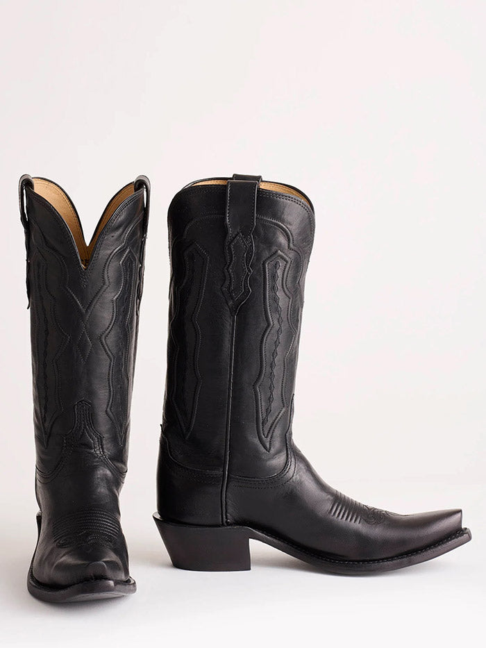 Lucchese M5006.S54 Womens GRACE Western Boots Black front and side view. If you need any assistance with this item or the purchase of this item please call us at five six one seven four eight eight eight zero one Monday through Saturday 10:00a.m EST to 8:00 p.m EST
