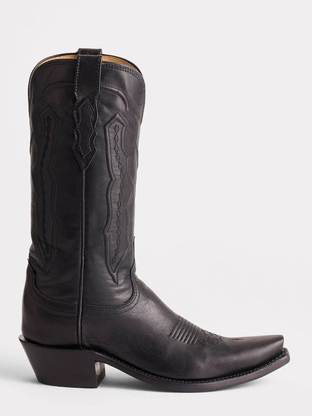 Lucchese M5006.S54 Womens GRACE Western Boots Black side view. If you need any assistance with this item or the purchase of this item please call us at five six one seven four eight eight eight zero one Monday through Saturday 10:00a.m EST to 8:00 p.m EST