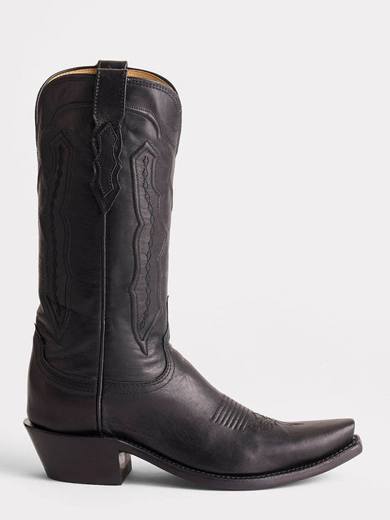 Lucchese M5006.S54 Womens GRACE Western Boots Black side view. If you need any assistance with this item or the purchase of this item please call us at five six one seven four eight eight eight zero one Monday through Saturday 10:00a.m EST to 8:00 p.m EST