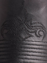 Lucchese M5006.S54 Womens GRACE Western Boots Black leather close up. If you need any assistance with this item or the purchase of this item please call us at five six one seven four eight eight eight zero one Monday through Saturday 10:00a.m EST to 8:00 p.m EST