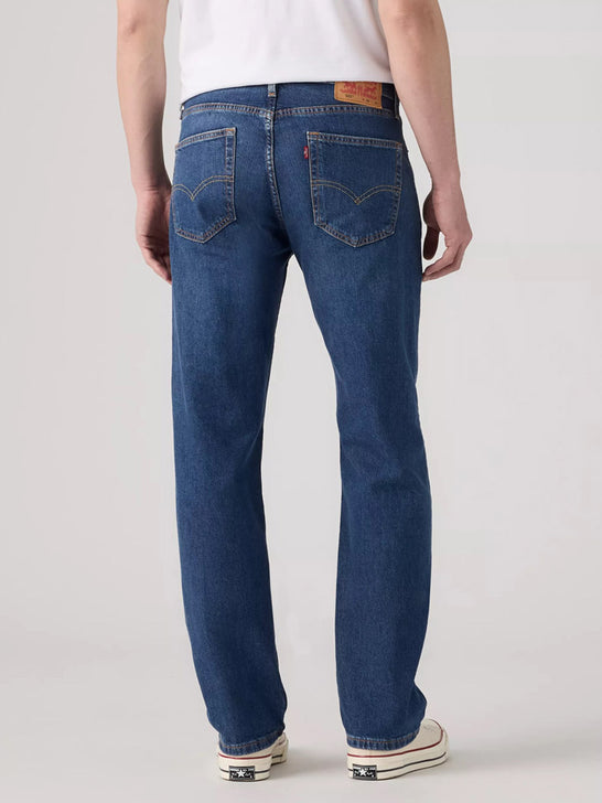 Levi’s 005052914 Mens 505 Regular Fit Jeans Around The Corner Blue back view. If you need any assistance with this item or the purchase of this item please call us at five six one seven four eight eight eight zero one Monday through Saturday 10:00a.m EST to 8:00 p.m EST
