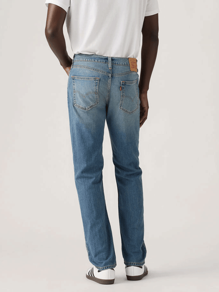 Levis 005142018 Mens 514 Straight Fit Jeans All I Can Do Light Blue back view. If you need any assistance with this item or the purchase of this item please call us at five six one seven four eight eight eight zero one Monday through Saturday 10:00a.m EST to 8:00 p.m EST