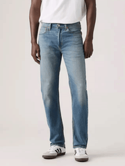 Levis 005142018 Mens 514 Straight Fit Jeans All I Can Do Light Blue front view. If you need any assistance with this item or the purchase of this item please call us at five six one seven four eight eight eight zero one Monday through Saturday 10:00a.m EST to 8:00 p.m EST
