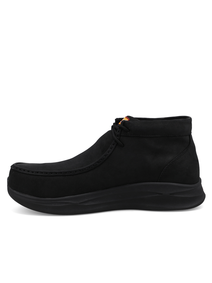 Twisted X MCAUN02 Mens Ultralite X Nano Toe Lace Up Work Shoe Midnight Black front and side view. If you need any assistance with this item or the purchase of this item please call us at five six one seven four eight eight eight zero one Monday through Saturday 10:00a.m EST to 8:00 p.m EST
