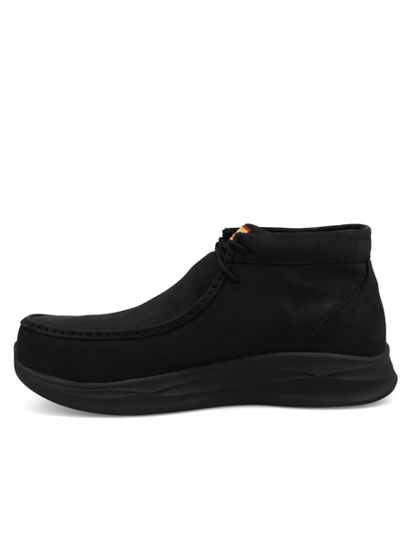 Twisted X MCAUN02 Mens Ultralite X Nano Toe Lace Up Work Shoe Midnight Black side view. If you need any assistance with this item or the purchase of this item please call us at five six one seven four eight eight eight zero one Monday through Saturday 10:00a.m EST to 8:00 p.m EST
