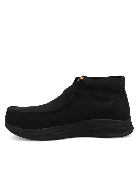 Twisted X MCAUN02 Mens Ultralite X Nano Toe Lace Up Work Shoe Midnight Black side view. If you need any assistance with this item or the purchase of this item please call us at five six one seven four eight eight eight zero one Monday through Saturday 10:00a.m EST to 8:00 p.m EST
