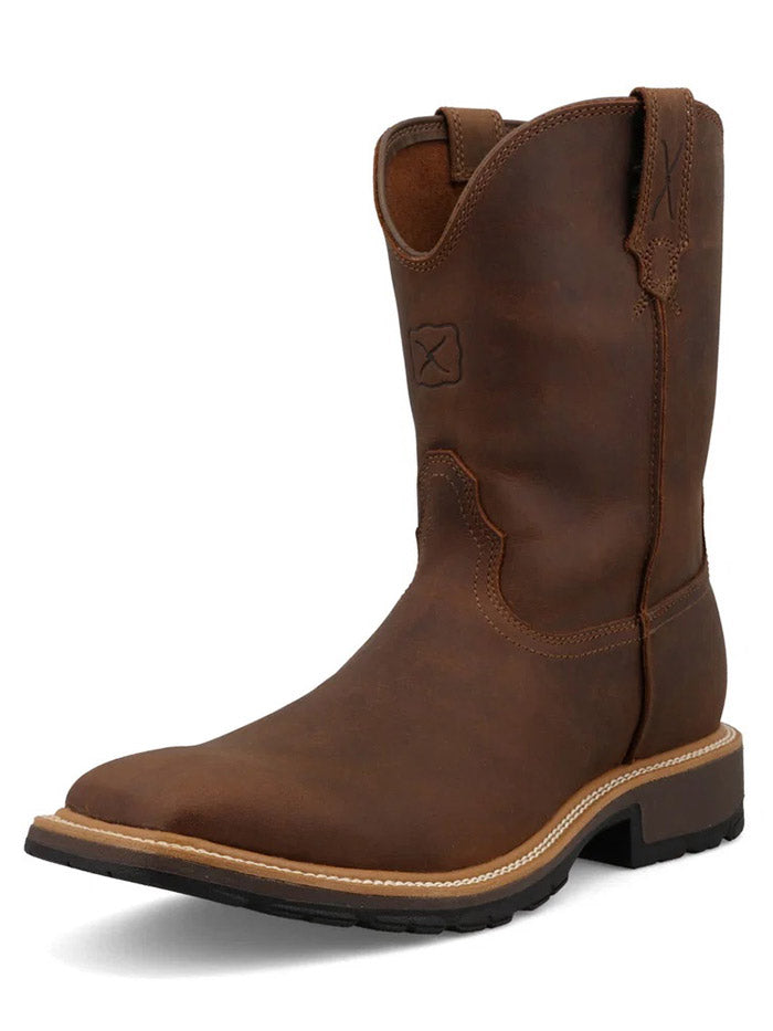Twisted X MCW0011 Mens 10 Inch Cowboy Work Boot Dark Brown side / front view. If you need any assistance with this item or the purchase of this item please call us at five six one seven four eight eight eight zero one Monday through Saturday 10:00a.m EST to 8:00 p.m EST