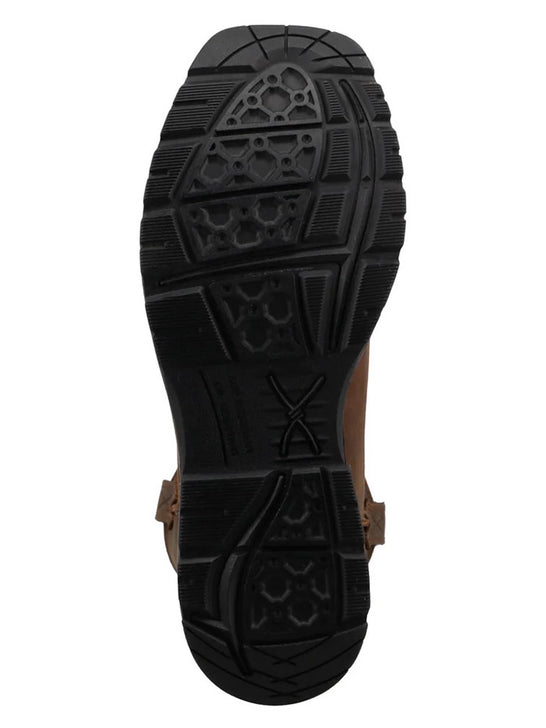 Twisted X MCW0011 Mens 10 Inch Cowboy Work Boot Dark Brown sole view. If you need any assistance with this item or the purchase of this item please call us at five six one seven four eight eight eight zero one Monday through Saturday 10:00a.m EST to 8:00 p.m EST