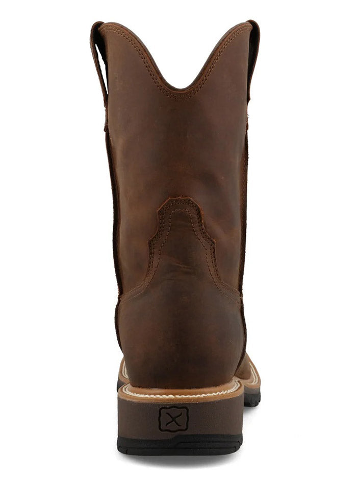 Twisted X MCW0011 Mens 10 Inch Cowboy Work Boot Dark Brown side / front view. If you need any assistance with this item or the purchase of this item please call us at five six one seven four eight eight eight zero one Monday through Saturday 10:00a.m EST to 8:00 p.m EST