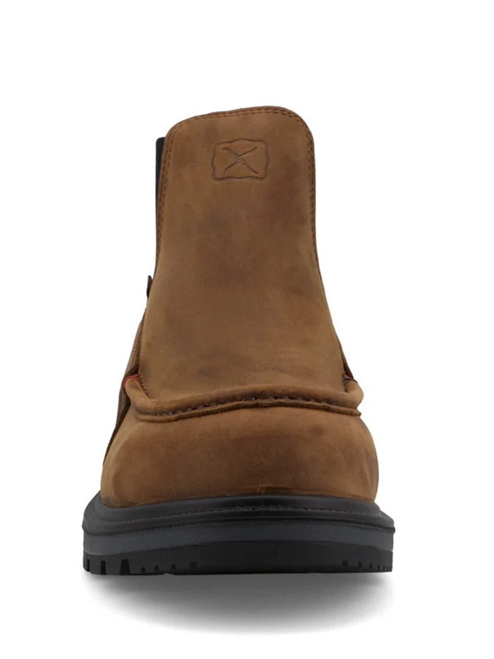 Twisted X MDAN001 Mens 6 Inch Nano Toe Work Boot Brown & Black side/ front view. If you need any assistance with this item or the purchase of this item please call us at five six one seven four eight eight eight zero one Monday through Saturday 10:00a.m EST to 8:00 p.m EST