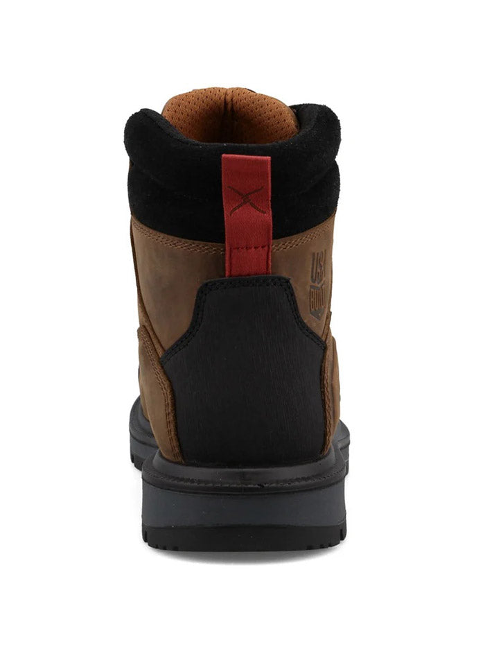Twisted X MDANW01 Mens 6 Inch Nano Toe Work Boot Brown & Black side / front view. If you need any assistance with this item or the purchase of this item please call us at five six one seven four eight eight eight zero one Monday through Saturday 10:00a.m EST to 8:00 p.m EST