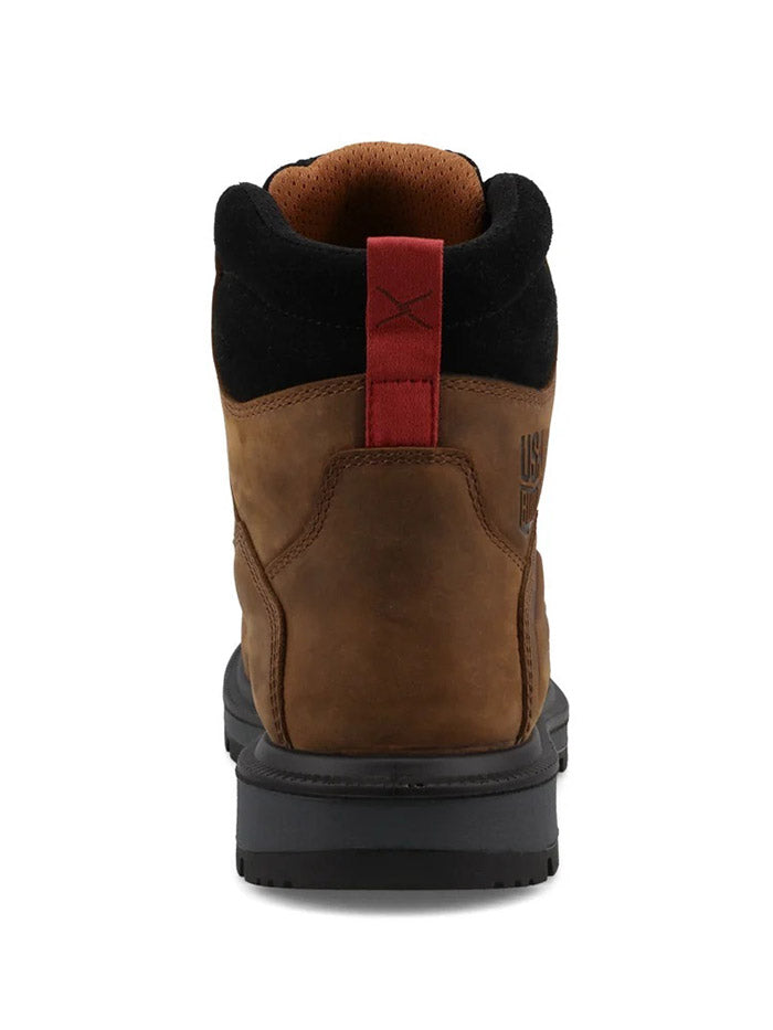 Twisted X MDANW02 Mens 6 Inch Nano Toe Work Boot Brown & Black side / front view. If you need any assistance with this item or the purchase of this item please call us at five six one seven four eight eight eight zero one Monday through Saturday 10:00a.m EST to 8:00 p.m EST