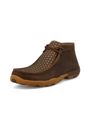 Twisted X MDM0108 Mens Chukka Driving Moc Earth And Tan front and side view. If you need any assistance with this item or the purchase of this item please call us at five six one seven four eight eight eight zero one Monday through Saturday 10:00a.m EST to 8:00 p.m EST
