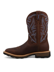 Twisted X MUW0001 Mens 11 in UltraLite X Work Boot Hickory Brown side view. If you need any assistance with this item or the purchase of this item please call us at five six one seven four eight eight eight zero one Monday through Saturday 10:00a.m EST to 8:00 p.m EST
