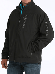 Cinch MWJ1043014 Mens Conceal Carry Bonded Jacket Black side view. If you need any assistance with this item or the purchase of this item please call us at five six one seven four eight eight eight zero one Monday through Saturday 10:00a.m EST to 8:00 p.m EST
