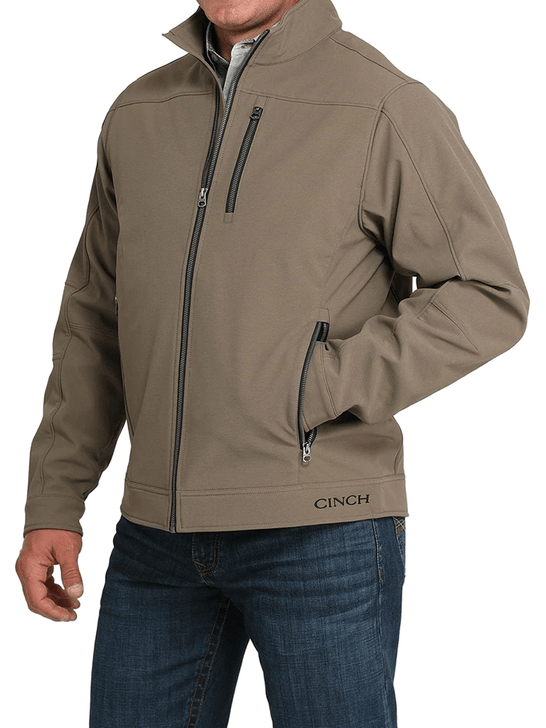Cinch MWJ1539005 Mens Conceal Carry Bonded Jacket Brown side view. If you need any assistance with this item or the purchase of this item please call us at five six one seven four eight eight eight zero one Monday through Saturday 10:00a.m EST to 8:00 p.m EST