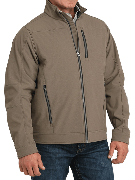 Cinch MWJ1539005 Mens Conceal Carry Bonded Jacket Brown front view. If you need any assistance with this item or the purchase of this item please call us at five six one seven four eight eight eight zero one Monday through Saturday 10:00a.m EST to 8:00 p.m EST