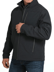Cinch MWJ1539006 Mens Conceal Carry Bonded Jacket Black side view. If you need any assistance with this item or the purchase of this item please call us at five six one seven four eight eight eight zero one Monday through Saturday 10:00a.m EST to 8:00 p.m EST