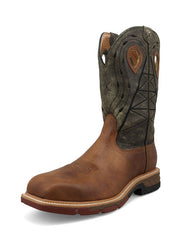 Twisted X MXBNW11 Mens Waterproof Nano Toe Western Work Boot Lion & Dark Olive side / front view. If you need any assistance with this item or the purchase of this item please call us at five six one seven four eight eight eight zero one Monday through Saturday 10:00a.m EST to 8:00 p.m EST