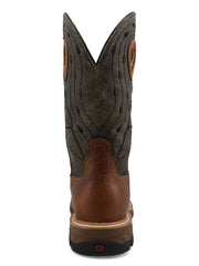 Twisted X MXBNW11 Mens Waterproof Nano Toe Western Work Boot Lion & Dark Olive back view. If you need any assistance with this item or the purchase of this item please call us at five six one seven four eight eight eight zero one Monday through Saturday 10:00a.m EST to 8:00 p.m EST