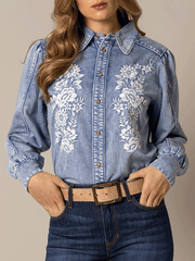 Kimes Ranch MAE Womens  Light Wash Indigo front view. If you need any assistance with this item or the purchase of this item please call us at five six one seven four eight eight eight zero one Monday through Saturday 10:00a.m EST to 8:00 p.m EST