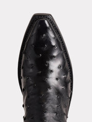 Lucchese N4091.54-1001 Womens DOLLY Full Quill Ostrich Boots Black