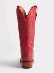Lucchese N4873.54 Womens SAVANNAH Western Boot Red back view. If you need any assistance with this item or the purchase of this item please call us at five six one seven four eight eight eight zero one Monday through Saturday 10:00a.m EST to 8:00 p.m EST