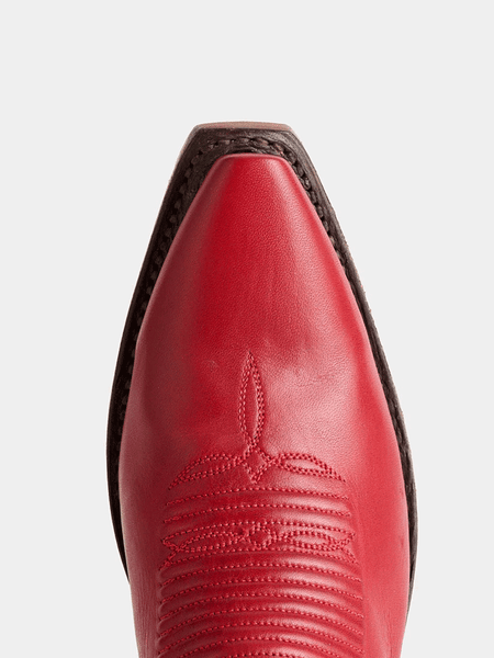 Lucchese N4873.54 Womens SAVANNAH Western Boot Red toe view. If you need any assistance with this item or the purchase of this item please call us at five six one seven four eight eight eight zero one Monday through Saturday 10:00a.m EST to 8:00 p.m EST