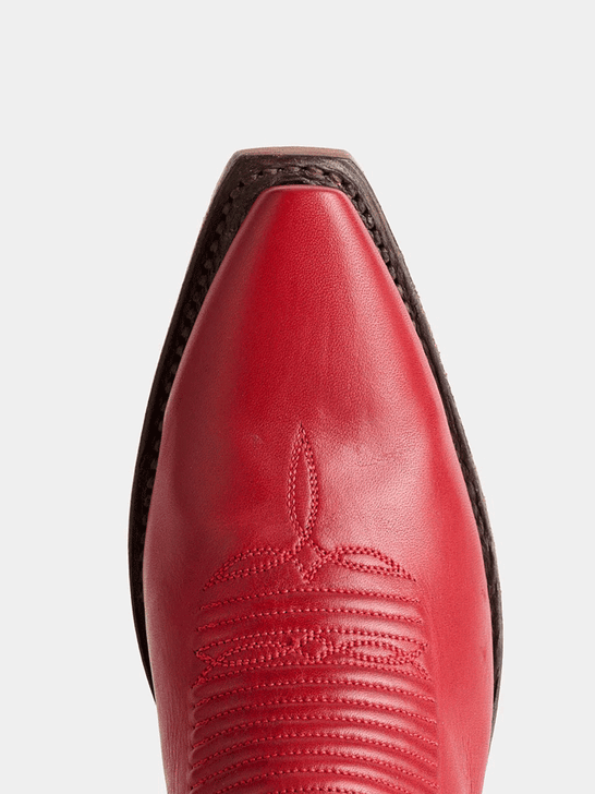 Lucchese N4873.54 Womens SAVANNAH Western Boot Red toe view. If you need any assistance with this item or the purchase of this item please call us at five six one seven four eight eight eight zero one Monday through Saturday 10:00a.m EST to 8:00 p.m EST
