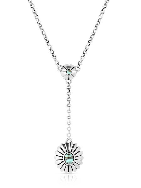 Montana Silversmiths NC6106 Womens Heyday Blossom Necklace Silver front view. If you need any assistance with this item or the purchase of this item please call us at five six one seven four eight eight eight zero one Monday through Saturday 10:00a.m EST to 8:00 p.m EST