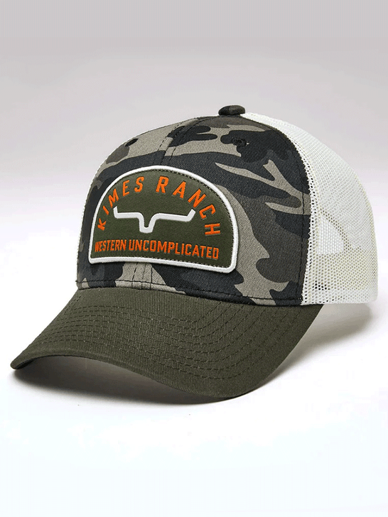 Kimes Ranch NORTH FORTY Hat Camo side / front view. If you need any assistance with this item or the purchase of this item please call us at five six one seven four eight eight eight zero one Monday through Saturday 10:00a.m EST to 8:00 p.m EST
