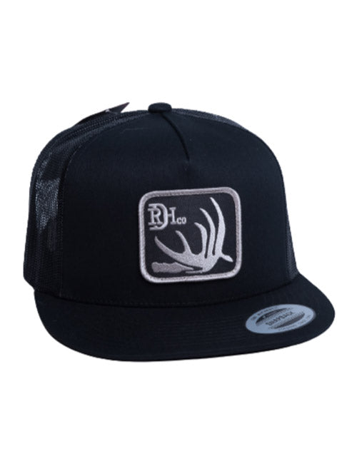 Red Dirt RDHC-163 DEER SHED Trucker Cap Black front view. If you need any assistance with this item or the purchase of this item please call us at five six one seven four eight eight eight zero one Monday through Saturday 10:00a.m EST to 8:00 p.m EST

